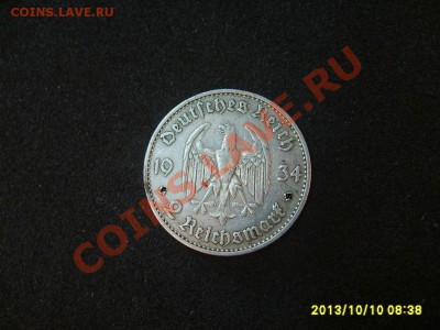 ГЕРМАНИЯ,2 РЕЙХСМАРКИ 1934 А(Кирха,подпись,Ag )!до12.10.2013 - S6000974.JPG