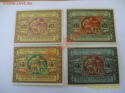 SCHNEVERDINGEN, 2 * 25 +2 * 50 ПФЕННИГОВ 1921г(VF+)!д12.10 - S6000990.JPG
