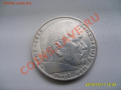 ГЕРМАНИЯ,5 РЕЙХСМАРОК 1939 D(Гинденбург,свастика,Ag)!до12.10 - S6001022.JPG