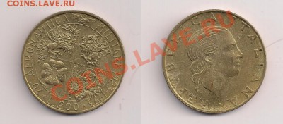 Италия, 200 лир 1993г. до 16.10.13г. 21.00 Мск - 200 лир