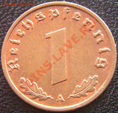 Германия (3-й Рейх)_1 рейхспфенниг 1939(А); до 13.10_22.08мс - 6220