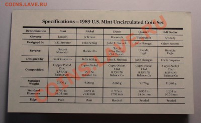 Годовой набор США 1989 , до 18.10.2013 в 22-00 Мск - 1989-4