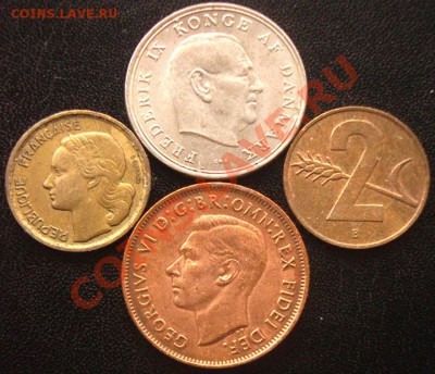 4 монеты 1951 - 1962 (см. фото и описание). До 14.10_22.02мс - 6637