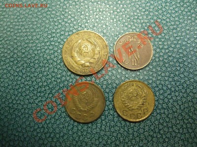 2 к.1926 +1 к.1940 + 1 к.1954 + 1 пенни 1915 - медь советы 003