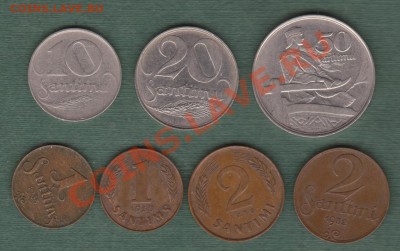 Довоенная Латвия, 8 разных монет (16.10) - 12.10