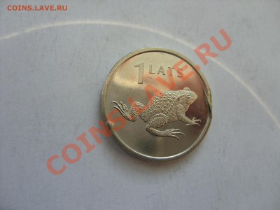 1 лат Жаба. Латвия 2010. Брак. 20.10.2013 в 23:59 по МСК - 1 лат брак - 1