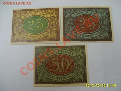 SCHNEVERDINGEN, 2 * 25 + 50 ПФЕННИГОВ 1921г(VF+)!д16.10 - S6001174.JPG