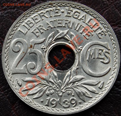 ФРАНЦИЯ - 25 сантимов 1939 - до 23 октября - 219