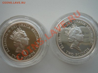 Великобритания: Ag-925 2 по 2 фунта 1989 ПРУФ до 22.10 22 - 2 по фунта 1989-2