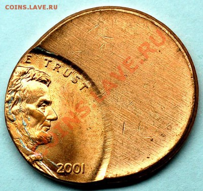 США_1 цент 2001. Очень интересный брак №1; до 19.10_22.02мск - 6675