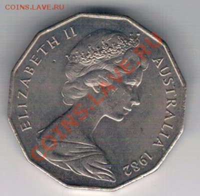 АВСТРАЛИЯ 50 ЦЕНТОВ 1982 ИГРЫ ДО 24.10 В 22.00МСК (7113) - 4-австр50-82