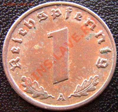 Германия (3-й Рейх)_1 рейхспфенниг 1939(А); до 20.10_22.10мс - 6731
