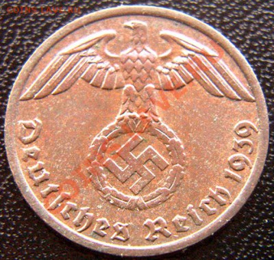 Германия (3-й Рейх)_1 рейхспфенниг 1939(А); до 20.10_22.10мс - 6732