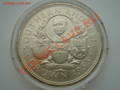 Южная Родезия Ag-500 крона 1953 Не частая! UNC до 25.10 22 - Ю.Родезия крона 1953-1.JPG