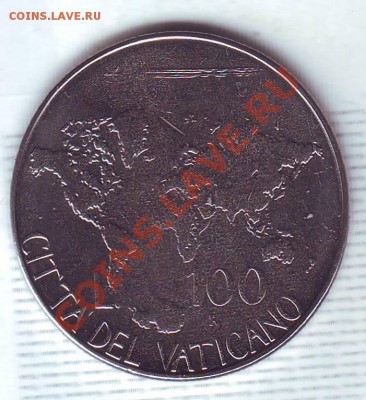 Ватикан.100 Лир.1985.Карта мира. до 27.10 - 19850009.JPG