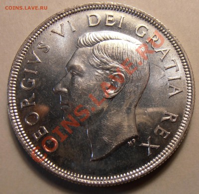 1 $ Канада 1949 год, Парусник, Ag, до 27.10.2013 в 22-00 - 1 доллар 1949 Канада2