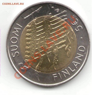 5 евро 2007 90 лет Независимости финляндии UNC - 5 euro