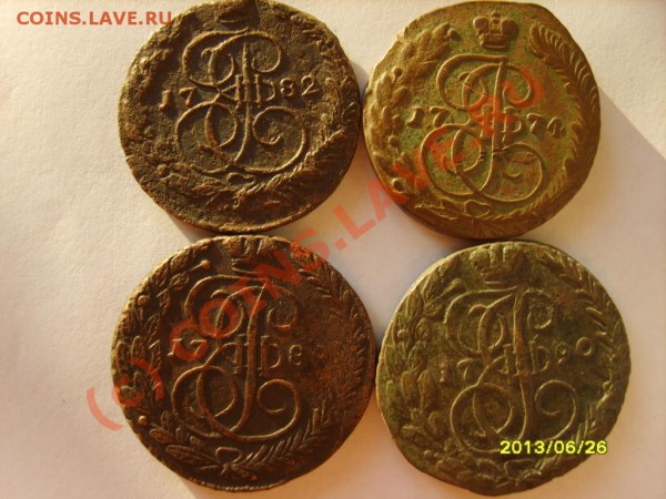 5 коп. 1763-1793 г. ЕМ (22 штуки) - S8301869.JPG