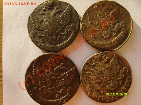5 коп. 1763-1793 г. ЕМ (22 штуки) - S8301874.JPG
