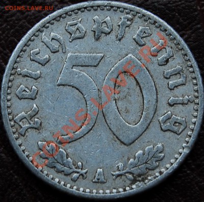 ГЕРМАНИЯ - 50 рфеннигов 1940 А - до 29 октября - 678