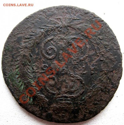 2 копейки 1763 г перечекан (№142) - 1