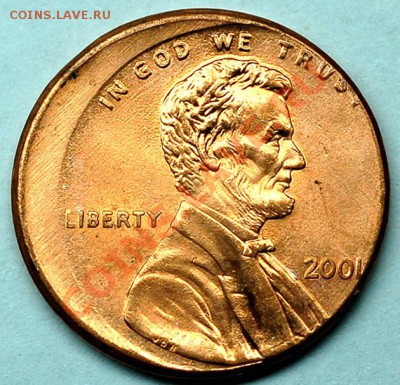 США_1 цент 2001. Очень интересный брак №2; до 26.10_22.14мск - 6677