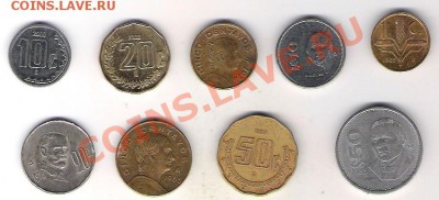 Мексика 9 монет до 31.10 до 22.00 по МСК - Мексика 9 монет
