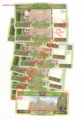 ГВИНЕЯ 500 ФРАНКОВ 2012 (10ШТ) ДО 31.10 В 22.00МСК (6939) - CCI24102013_0002