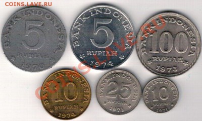 ИНДОНЕЗИЯ ПОДБОРКА 1970-74 (6ШТ) ДО 31.10 В 22.00МСК (6909) - 4-индон1