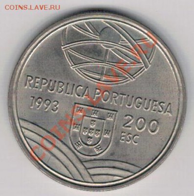 ПОРТУГАЛИЯ 200 ЭСКУДО 1993 ВСАДНИК 31.10 В 22.00МСК (6983) - 4-порт1