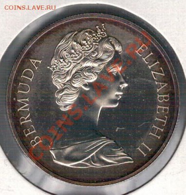 Ag БЕРМУДЫ 1$ 1972 СЕР.ЮБИЛЕЙ ДО 31.10 В 22.00МСК (6629) - 5-берм