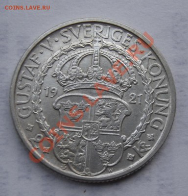 Швеция 2 кроны 1921 Ag До 02.11.13. 21.00 состояние aUNC - DSC06832.JPG