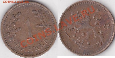 Браки на иностранных монетах - 1 марка 1942  г._01