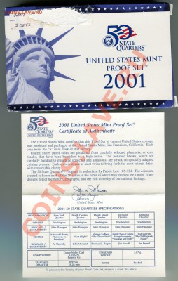 Набор США 2001 года, ПРУФ, до 03.11.2013 в 22-00 Мск - Набор ПРУФ 2001-2