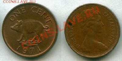 Лот монет Бермуды до 03.11.13 г. - Бермуды 1 ц 1971