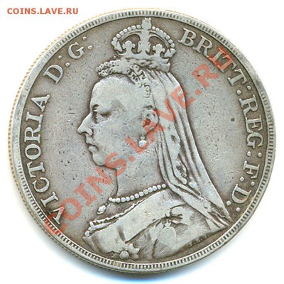 Серебряная британская крона 1889; до 29.10_22.14мск - 6737