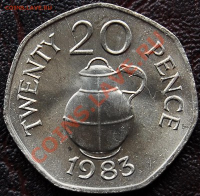 ГЕРНСИ - 20 пенсов 1983 - Крынка - до 5 ноября - 891