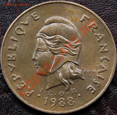 ФРАНЦ. ПОЛИНЕЗИЯ - 100 франков 1988 - Остров - до 5 ноября - 946