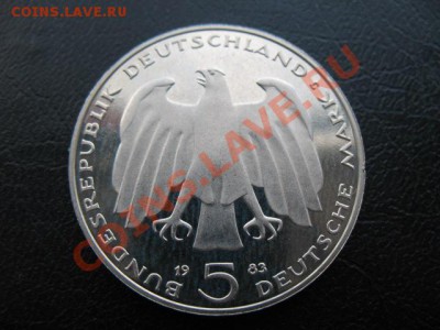 1983 ФРГ, 5 М, Маркс, пруф, до 05.11 в 22-10 мск - IMG_4046.JPG