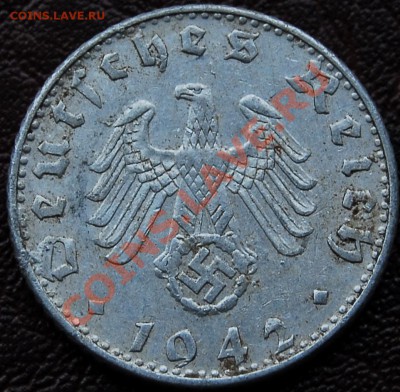 ГЕРМАНИЯ - 50 рфенигов 1942 В - до 7 ноября - 043