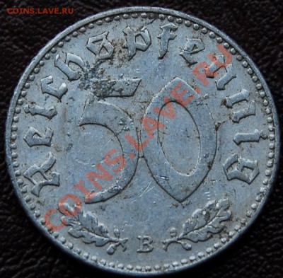ГЕРМАНИЯ - 50 рфенигов 1942 В - до 7 ноября - 044