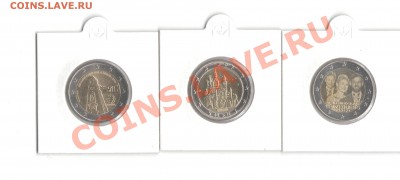 3 юбилейные монеты 2 евро UNC - 2eurooo