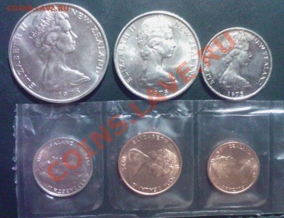 НОВАЯ ЗЕЛАНДИЯ подборка 6 монет 1975 UNC до 04.11 - 03112013(001)