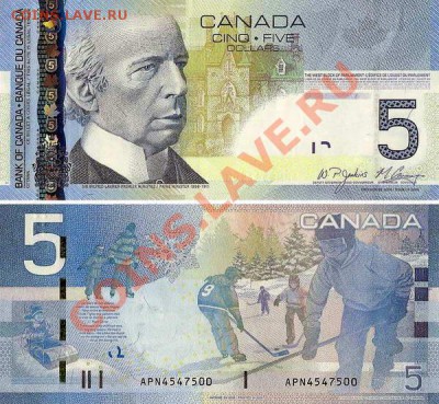 КАНАДА 5 ДОЛЛАРОВ 2006 ДО 07.11 В 22.00МСК (7007) - banknote-5