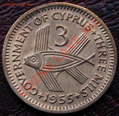БРИТАНСКИЙ КИПР - 3 милля 1955 - до 9 ноября - 155
