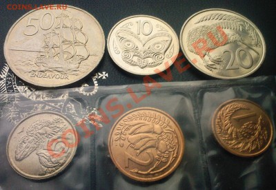 НОВАЯ ЗЕЛАНДИЯ подборка 6 монет 1975 UNC до 04.11 - 04112013(004)