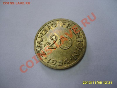 SAARLAND, 20 ФРАНКОВ 1954 г!!до 7.11.2013 - S6000027.JPG