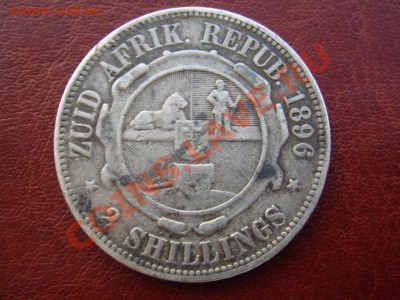 ЮАР (Трансвааль): Ag-925 2 шиллинга 1896 Крюгер до 11.11 22- - ЮАР 2 шиллинга 1896-1.JPG