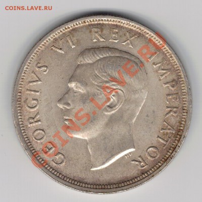 Ag Ю.Африка 5 шиллингов 1947 Кор.визит 11.11 в 22ч (7168) - 5-юар47