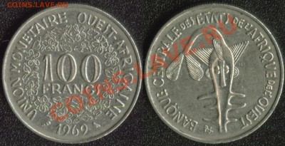 Западно-Африканский союз 100 франков 1969 до 10.11.13 22:00 - Западно-Африканский союз 100 франков 1969